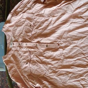 Loft half button down- pink